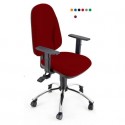 Sedia operativa girevole Unisit Team TMSYC Eco smart - schiuma sagomata - rivestimento ignifugo rosso - TMSYC/IR