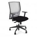 Sedia operativa girevole Unisit X Ray X2 schienale in rete grigio - rivestimento Eco nero - X2/EN