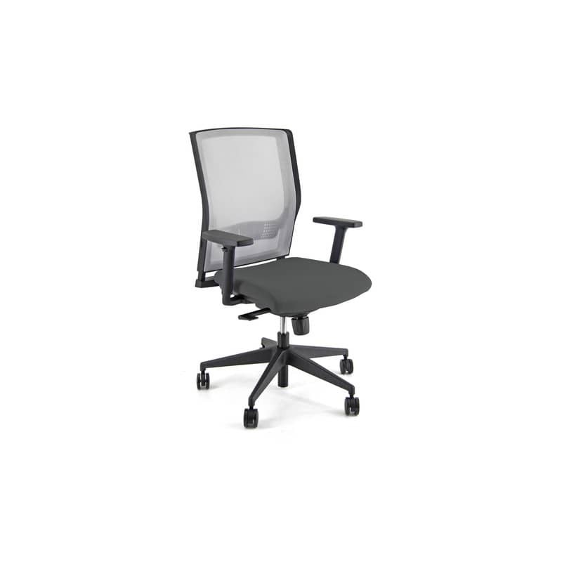 Sedia operativa girevole Unisit X Ray X2 schienale in rete grigio - rivestimento Eco grigio scuro - X2/ET