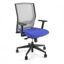Sedia operativa girevole Unisit X Ray X2 schienale in rete grigio - rivestimento fili di luce blu - X2/F11