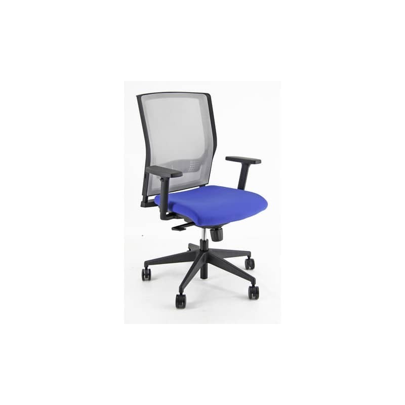 Sedia operativa girevole Unisit X Ray X2 schienale in rete grigio - rivestimento ignifugo blu - X2/IB