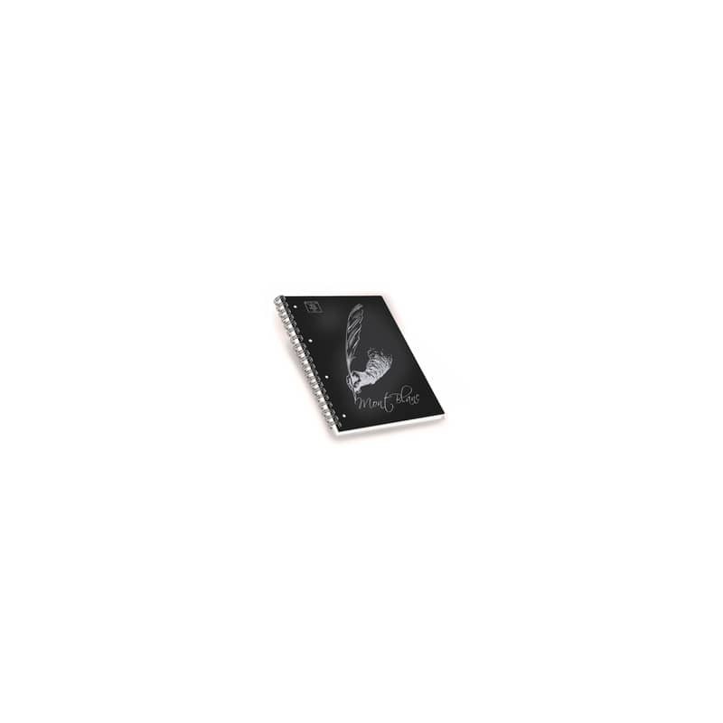 Quaderni spiralati A4 Pigna Mont Blanc Soft Touch assortiti - rigatura 5 mm - 100 ff - Conf. 5 pezzi - 02306885M