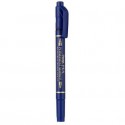 Marcatore permanente doppia punta Pentel Twin Tip tratti F-M blu N75W-CE (Conf.12)