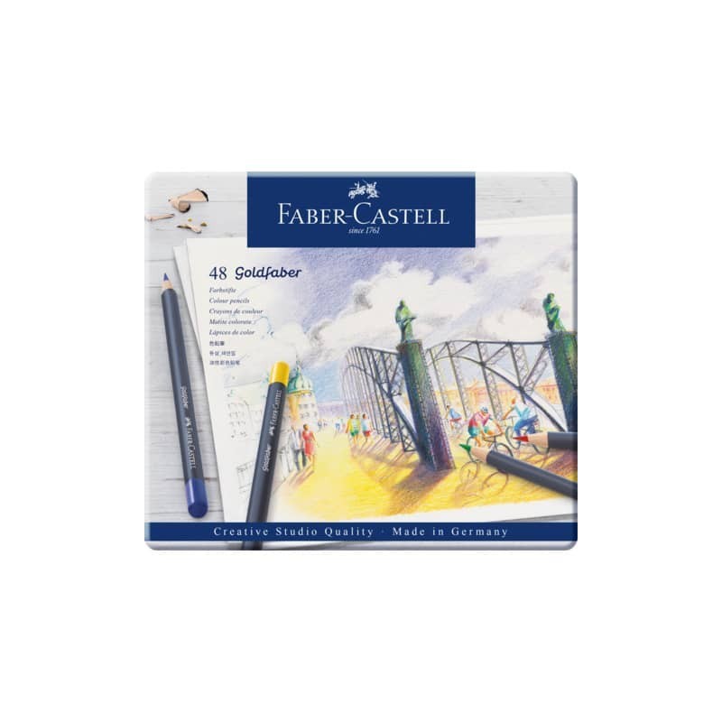 Matite colorate  permanenti Goldfaber Faber-Castell  3,3 mm - conf. 48 colori assortiti -114748