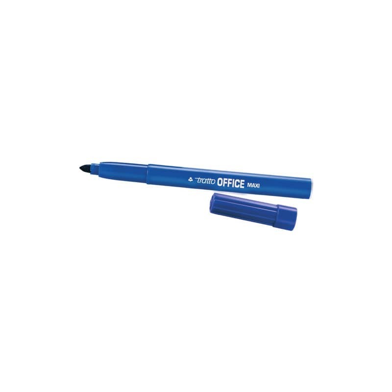 Marcatori punta in fibra TRATTO Office punta conica 2 mm blu Conf. 12 pezzi - F731601