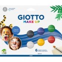 Set di 6 ombretti cosmetici GIOTTO Make Up bianco, rosso, nero, giallo, verde, blu 476200