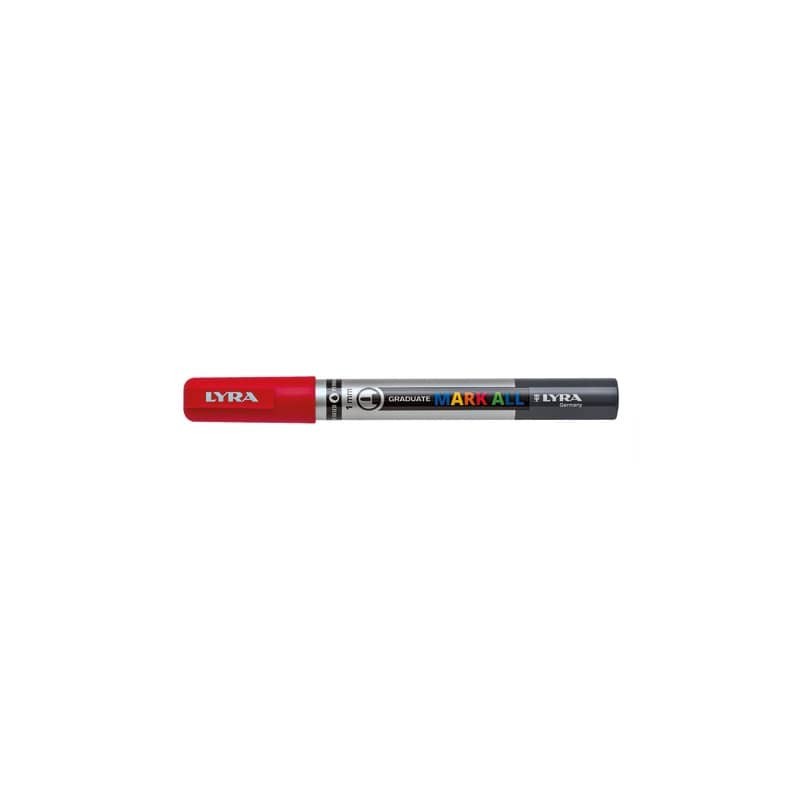 Marcatore a tempera LYRA Graduate Mark All punta tonda 1 mm rosso L6810018