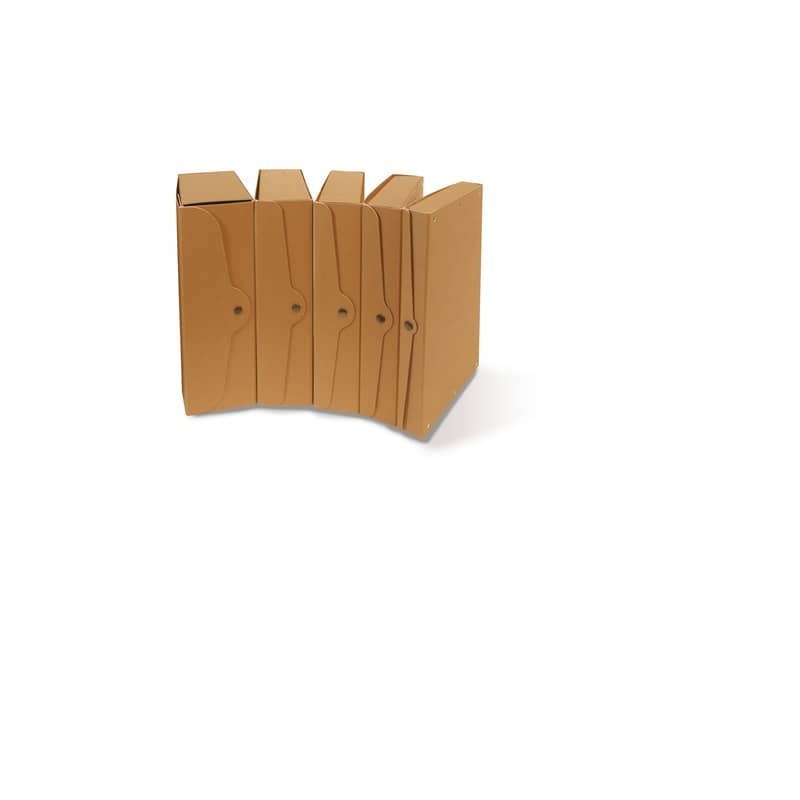 Scatola portaprogetti con bottone in cartone EURO-CART 35x25 cm dorso 8 cm FMCXCPECO08AV (Conf.5)