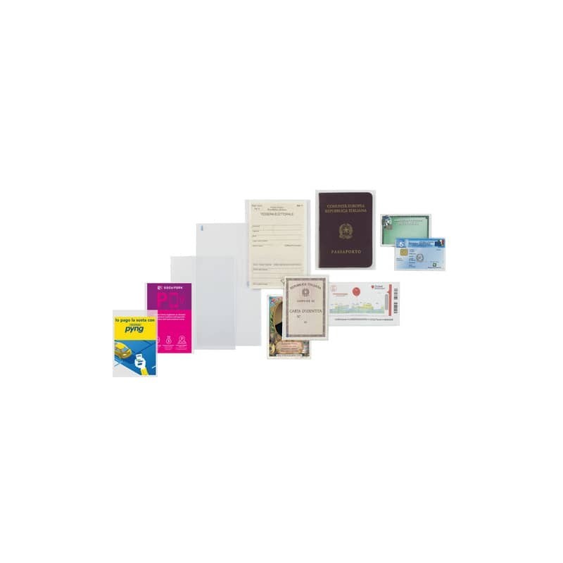 Buste trasparenti a sacco FAVORIT Upocket liscia superior 11x21 cm conf. da 25 - 100460096