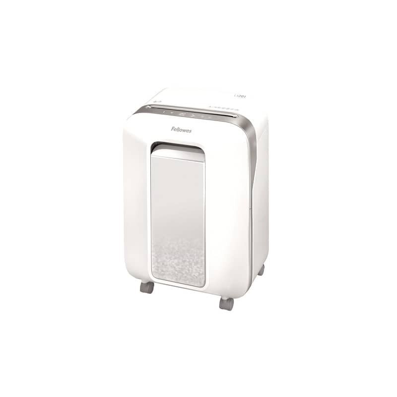 Distruggidocumenti uso moderato Fellowes LX201 - P-5 - 22 L - taglio a microframmenti 2x12 mm - bianco 5050101