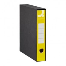 Registratore commerciale con custodia Q-Connect 23x30 cm dorso 5 cm giallo 0201990/QM.GI (Conf.8)