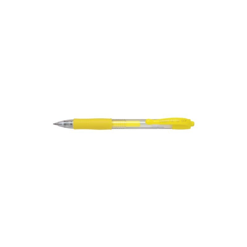 Penne gel a scatto Pilot G2 Neon punta media 0,7 mm giallo 1383