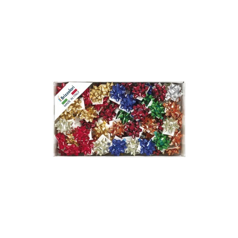 Stelle adesive per pacchi regalo Brizzolari 6,5 mm Ø 35 mm assortiti lucido  conf. 100 - 2970