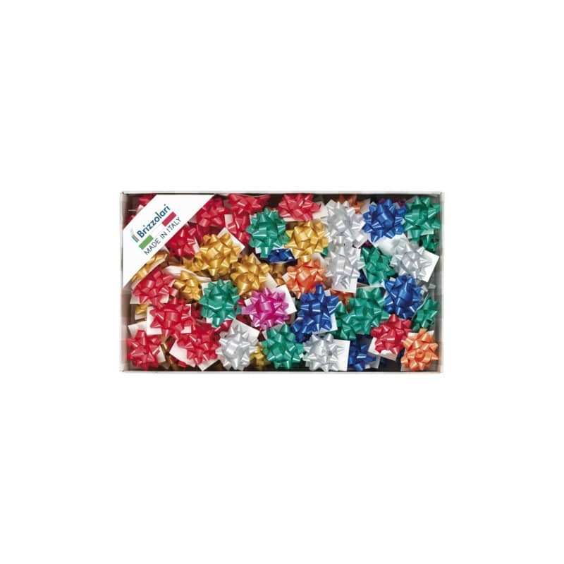 Stelle adesive per pacchi regalo Brizzolari 6,5 mm Ø 35 mm assortiti opaco  conf. 100 - 2900