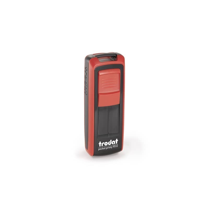 Timbri autoinchiostranti tascabili Trodat Pocket Printy 9512 47x18 mm nero/rosso - 149168