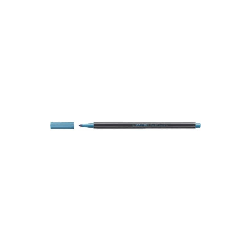 Pennarelli Stabilo Pen 68 metallic 1 mm  blu metallizzato - 68/841 (Conf.10)
