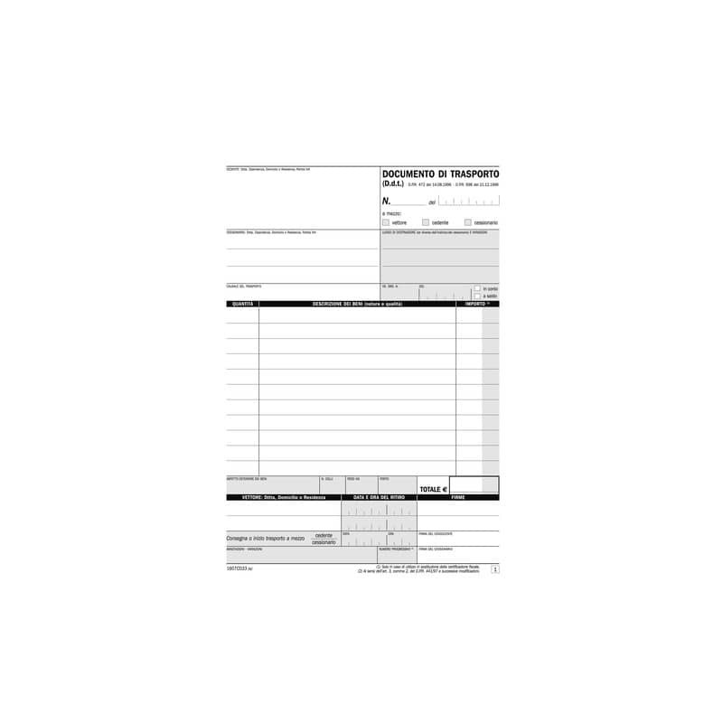 Blocco DDT autoricalcanti data ufficio A5 33x3 copie autoricalcanti DU1607CD330
