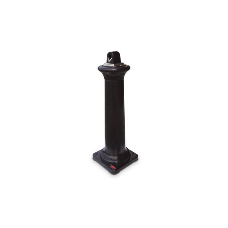 Posacenere colonna in resina Rubbermaid GroundsKeeper™ Tuscan H 102,9 cm - Ø 40 cm nero FG9W3000BLA