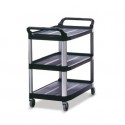 Carrello aperto X-tra™ Utility Cart Rubbermaid 3 ripiani 103.2 x 50.8 x 96 cm nero - 1814566