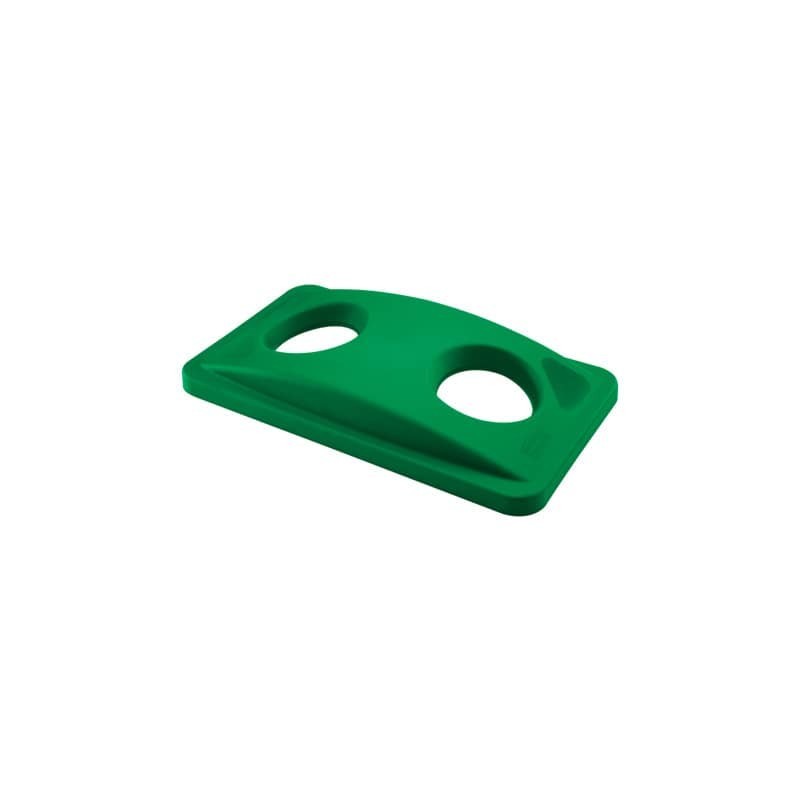 Coperchio per Slim Jim forato per le bottiglie Rubbermaid GREEN FG269288GRN