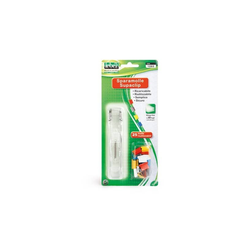 Sparamolle lebez Superclip fino a 30 ff. trasparente. Con 25 molle 1060