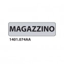 Cartello adesivo per interni "Magazzino" Dixon Industries 17x4,5 cm Conf. 15 pezzi - 1401.074AA