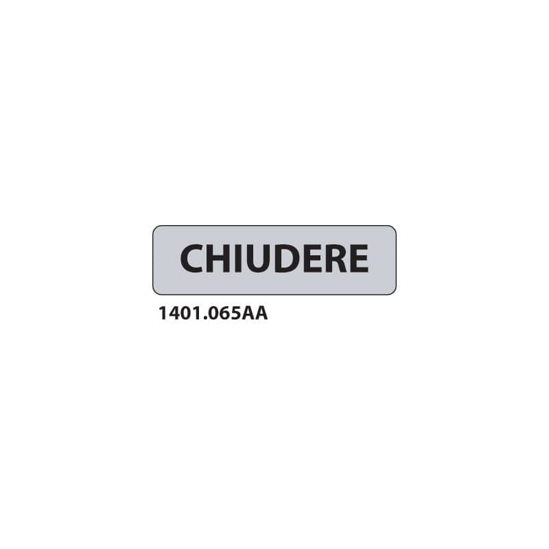 Cartello adesivo per interni ''Chiudere'' Dixon Industries 17x4,5 cm Conf. 15 pezzi - 1401.065AA