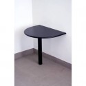 Penisola Frensy Venice 80x60x72 cm laccato nero con gamba in metallo UVEP