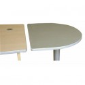 Penisola con gamba metallica Frensy EMOTION 80x60x72 cm argento UEMP86