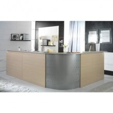 Scrivania Reception Frensy Florence con sopralzo 160x80x72 cm fianchi a pannello olmo- UFLSRSA16