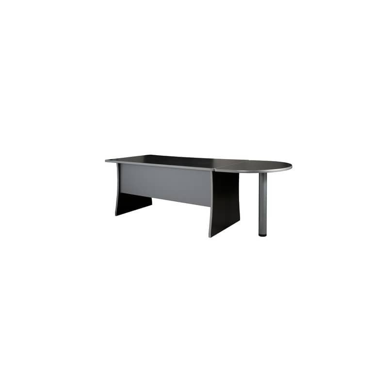 Penisola con gamba metallica Frensy Spirt 80x60x72 cm wengé USPWP80