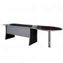Penisola con gamba metallica Frensy Spirit 100x100x72 cm wengé USPWP100