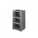 Mobile basso a giorno Frensy Spirit 1 ripiano 45x45x90 cm top wengé struttura grigio - USPWM94