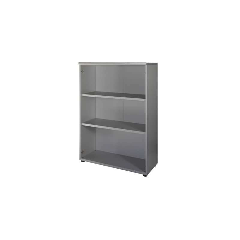 Mobile medio a giorno Frensy Spirit 2 ripiani doppia larghezza 90x45x130 cm top wengé - struttura grigio - USPWM139