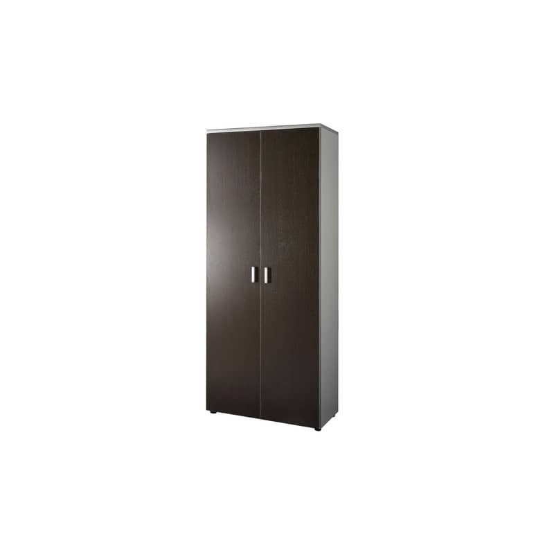 Mobile alto a giorno Frensy Spirit 3 ripiani doppia larghezza 90x45x210 cm top wengé - struttura grigio - USPWM210