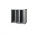 Cassetta Porta CD Frensy Spirit 42x27x39 cm top wengé - struttura argento - USPWCPCD