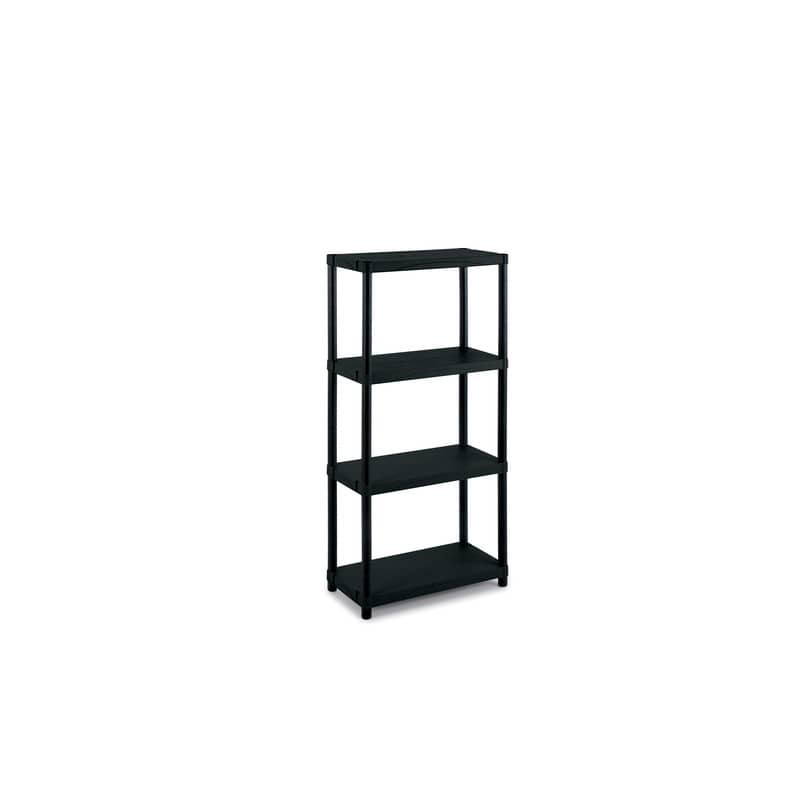 Scaffale a 4 ripiani TERRY Modulo 3060S/4 60x30x132 cm nero 1001610