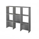Libreria per sopra mobile Frensy Spirit 135x30x125 cm top wengé - struttura argento - USPWLIB