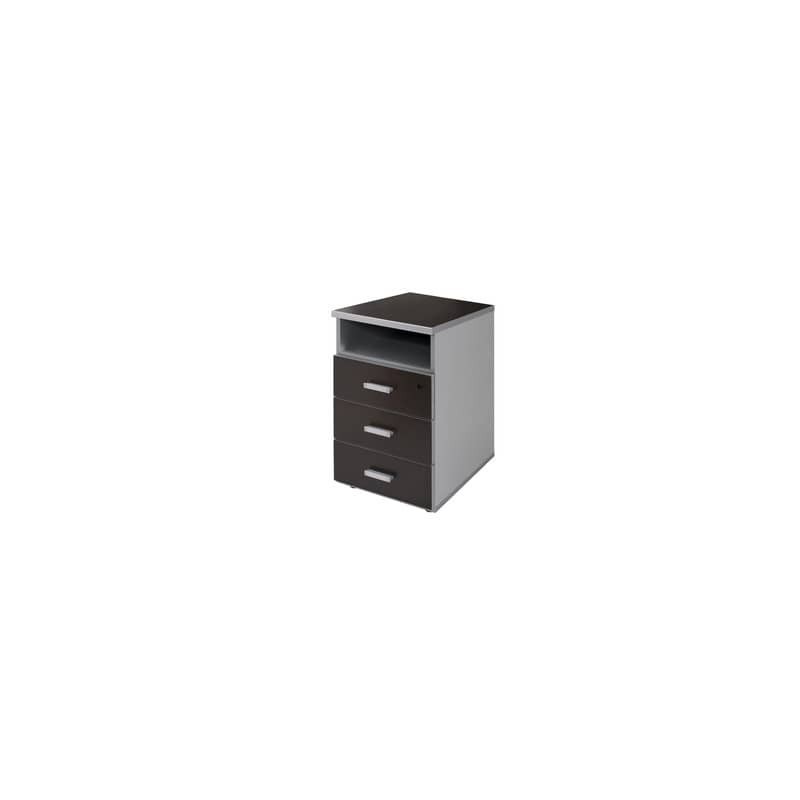 Cassettiera 3 cassetti + vano Frensy Spirit 44x52x72 cm wengé USPWC3C