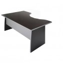 Scrivania informatica Frensy Spirit con semipenisola destra 180x100x72 cm wengé - USPWSI18DX