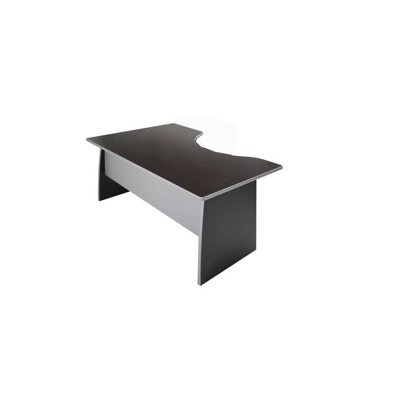 Scrivania informatica Frensy Spirit con semipenisola destra 180x100x72 cm wengé - USPWSI18DX
