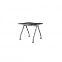 Scrivania con gambe metalliche Frensy Spirit 80x80x72 cm wengé USPWSM80