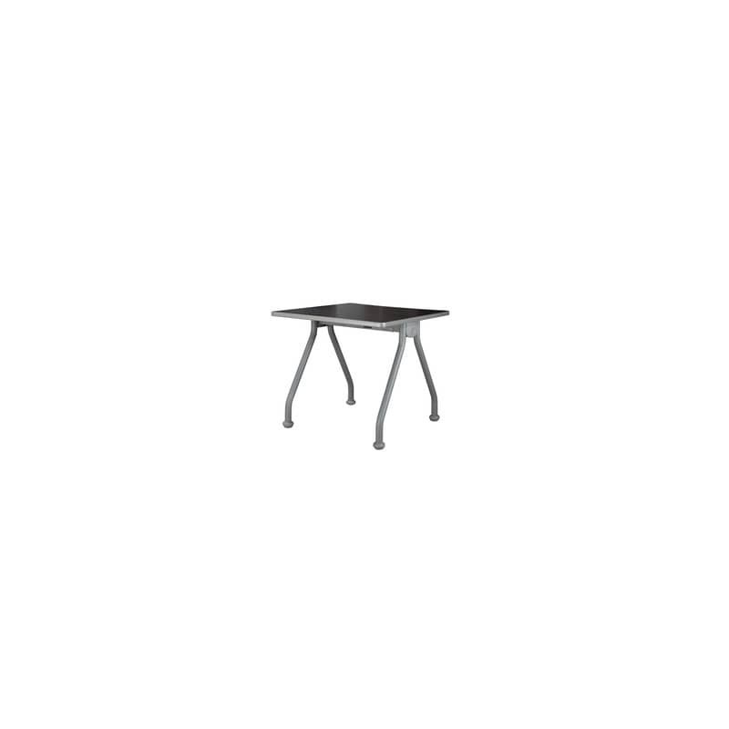 Scrivania con gambe metalliche Frensy Spirit 80x80x72 cm wengé USPWSM80