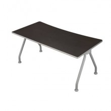 Scrivania con gambe metalliche Frensy Spirit 140x80x72 cm wengé USPWSM14