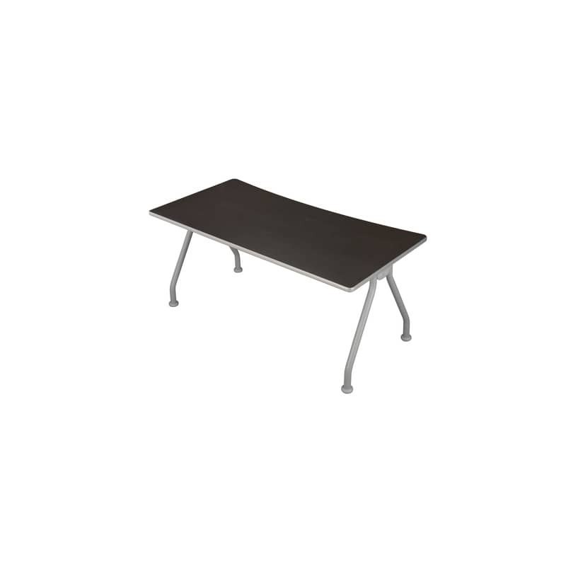 Scrivania con gambe metalliche Frensy Spirit 140x80x72 cm wengé USPWSM14