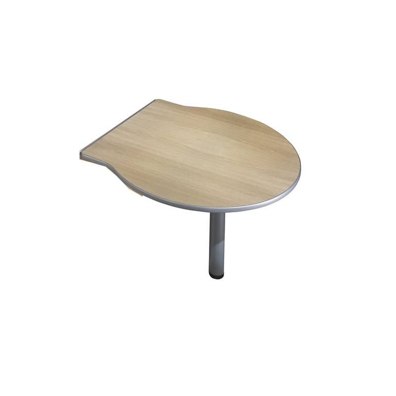 Penisola con gamba metallica Frensy Spirit 100x100x72 cm rovere USPRP100