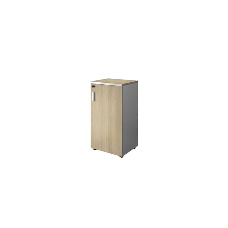 Mobile basso a giorno Frensy Spirit 1 ripiano 45x45x90 cm rovere - struttura grigio - USPRM94