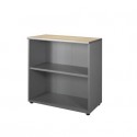 Mobile basso a giorno Frensy Spirit 1 ripiano doppia larghezza 90x45x90 cm top rovere - struttura grigia - USPRM99