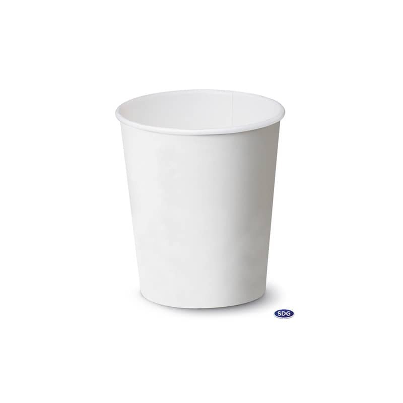 Bicchiere 5,5oz (180 ml) Bianco in cartoncino Scatolificio del Garda Bianco - Conf. 50 pezzi - 111-00-S