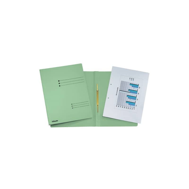 Cartelline ad aghi Esselte Rapid File 29,5x32 cm verde 621058 (Conf.25)